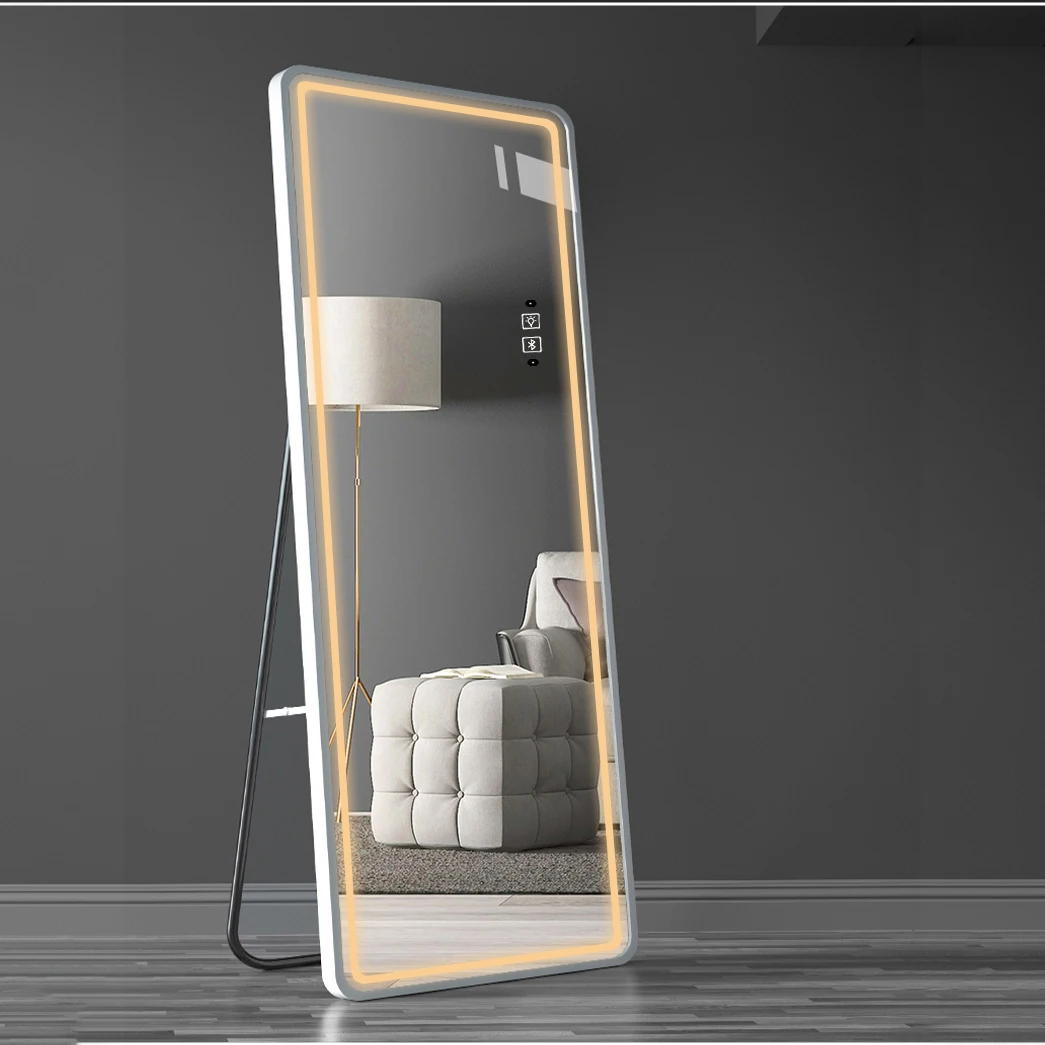 YUSON LED SMART touch wall mounted mirror bedroom hotel full body length dressing mirror with LED