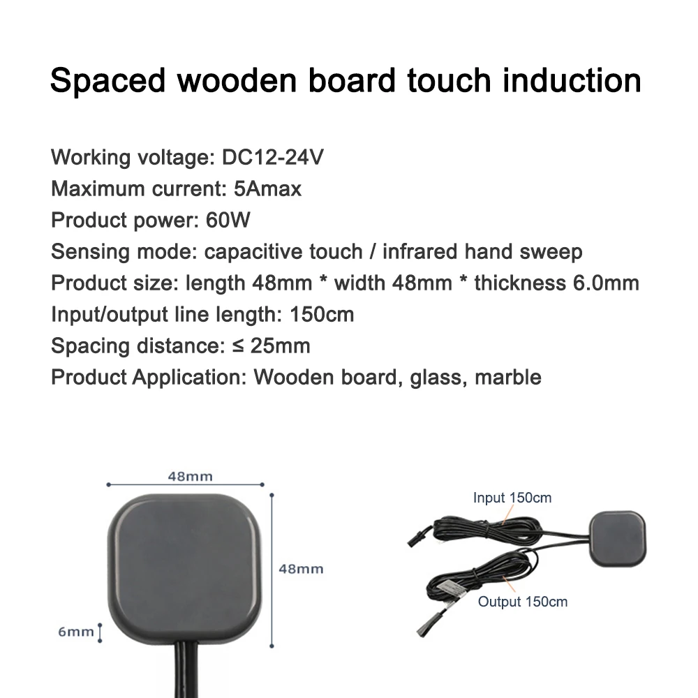 12V 24V ON/OFF Electronic IR Touchless Infrared Inductive Proximity Motion Sensor Switch for Office Furniture Kitchen Cabinet