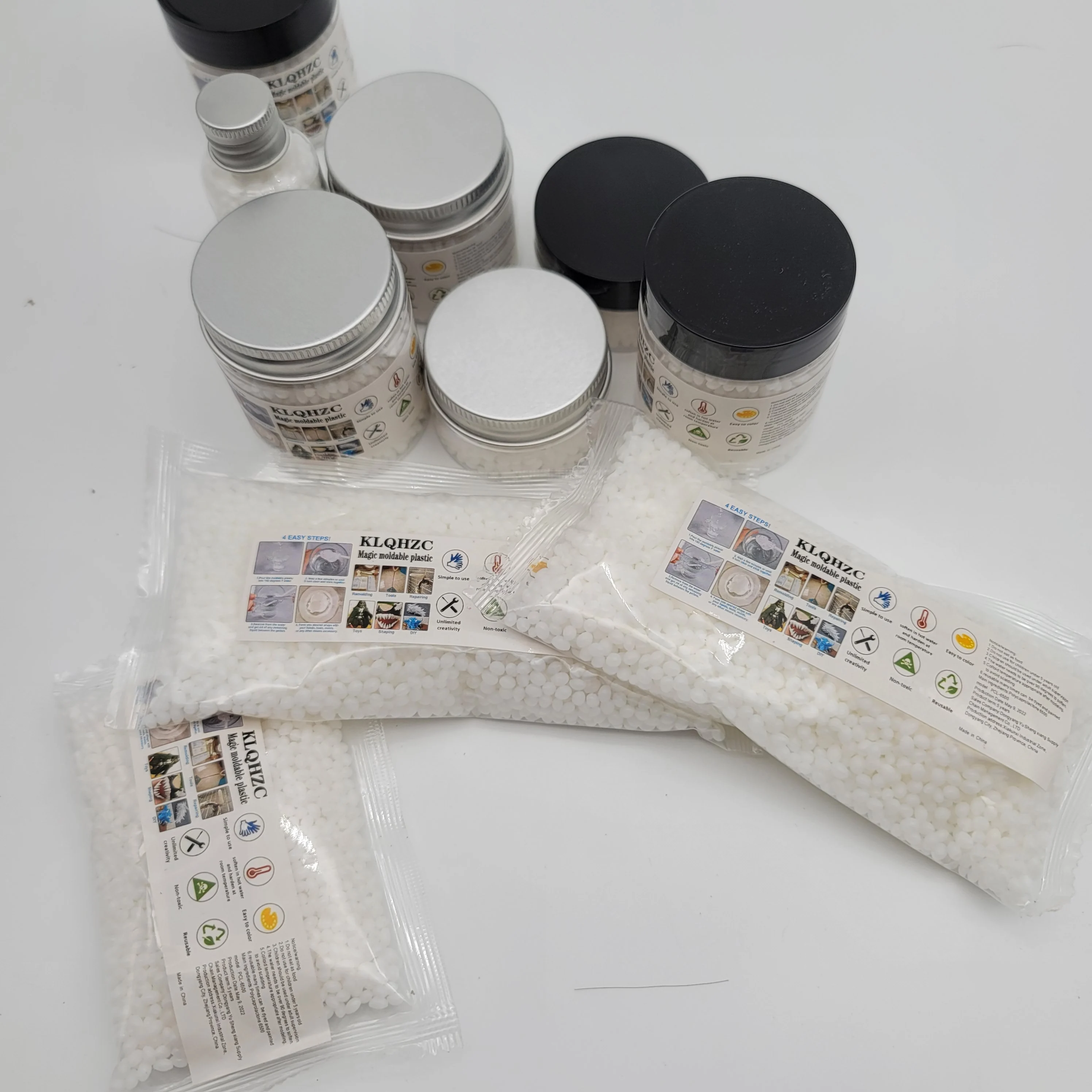 DIY plastic CLAY l free resin mold turning plastic artifacts moldable  plastic toys thermoplastic crystal clay