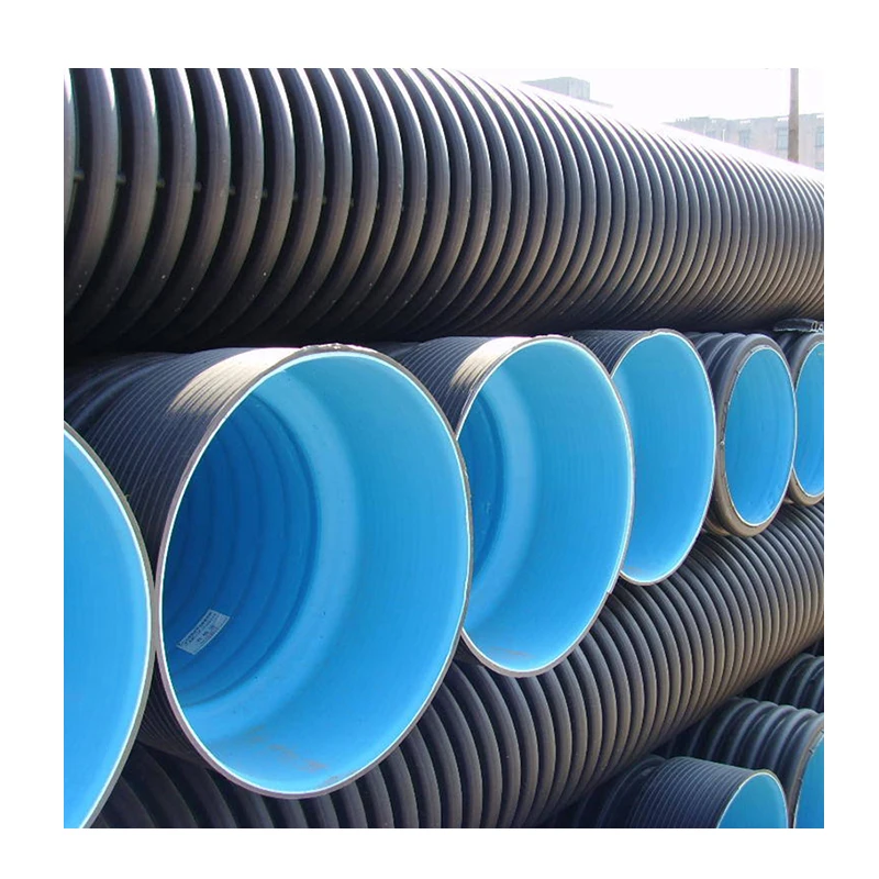 Dwc hdpe пластиковая дренажная гофрированная труба pe 2-слойная