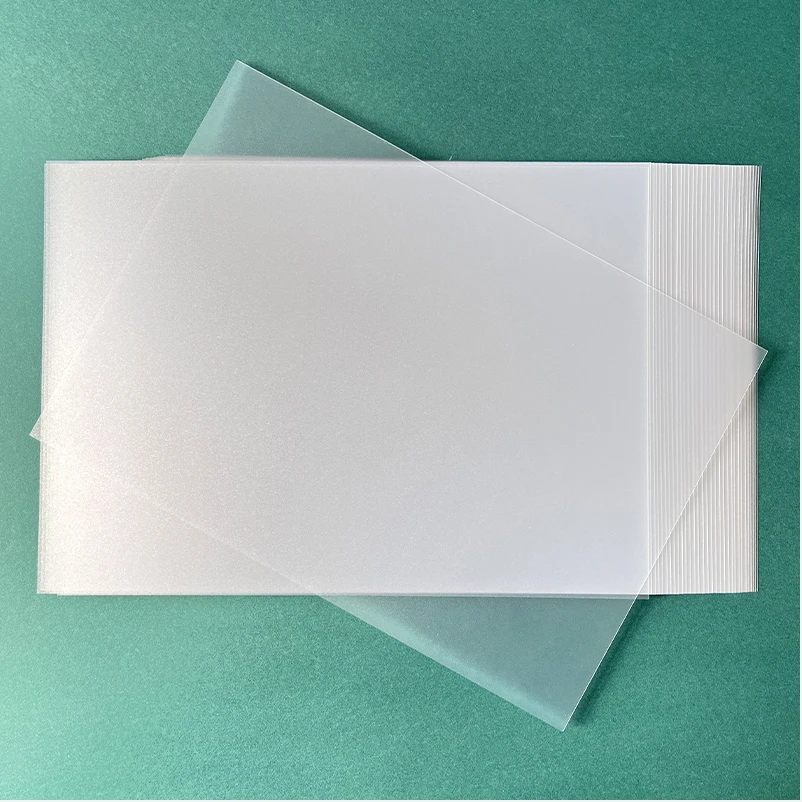 A4 250MIC PET Material 100PCS New Factory Hard Custom Size Pvc Sheets For Binding Cover