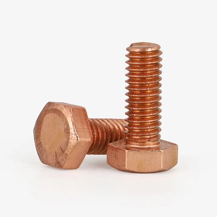 Wholesale High Quality Hex Copper Nut and Bolt Din933 M3 M4 M5 M6 M8 M10 M12 M14 M16 20 T2 Bolts for Secure Fastening