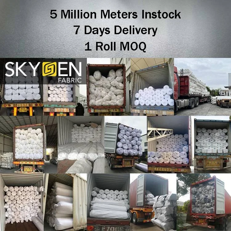 Skygen 92% Polyester 8% Spandex dress pants polyester fabric roll stretch polyester elastane spandex fabric