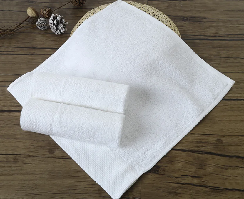 Manufacturer Cotton  5 Star Hotel  Thickened White Small Towel Hand towel with logo
