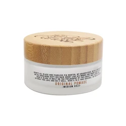 30g 50g 100g cosmetic frosted glass jars with bamboo wood cap