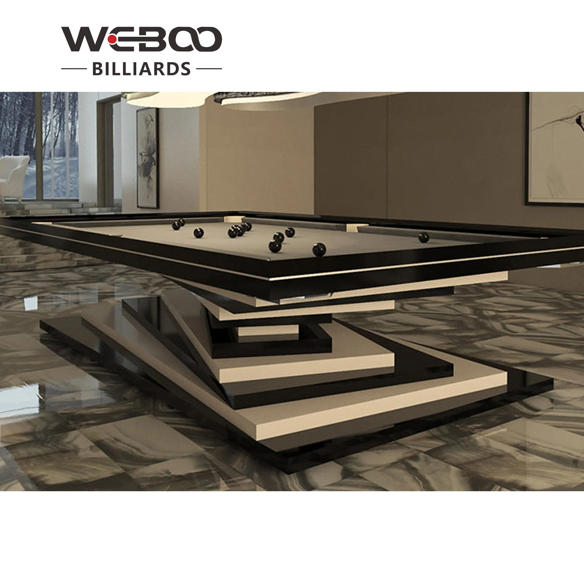 Custom 8 Foot 9Foot American Solid Wood 4 In 1 Pool Table For Home Room