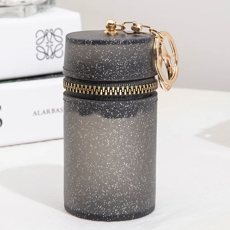 PVC Women Lipstick Case Organizer Key Chain Girl Keyring Accessories Lip Gloss Holder Storage Mini Case Lipstick Pouch Keychain