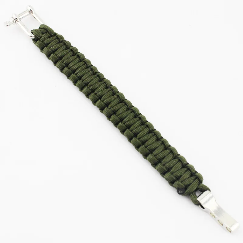 Wholesale High Quality Stainless Steel Shackle Paracord 550 Survival Bracelet