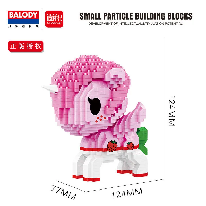 XR tokidoki Robot Unicorn Attack micro mini building block sets diy mini legoing cartoon character building blocks