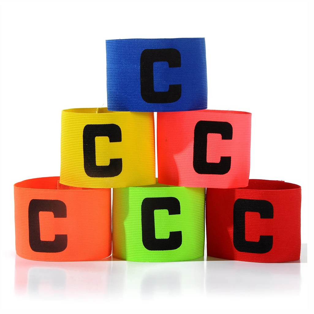 Factory directly elastic football captain armbands mix color kids captain band football soccer