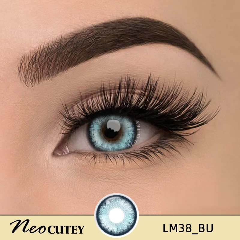 Korean Style Cosmetic Contact Lenses in Blue Black Gray Brown Eye Color for Yearly Use