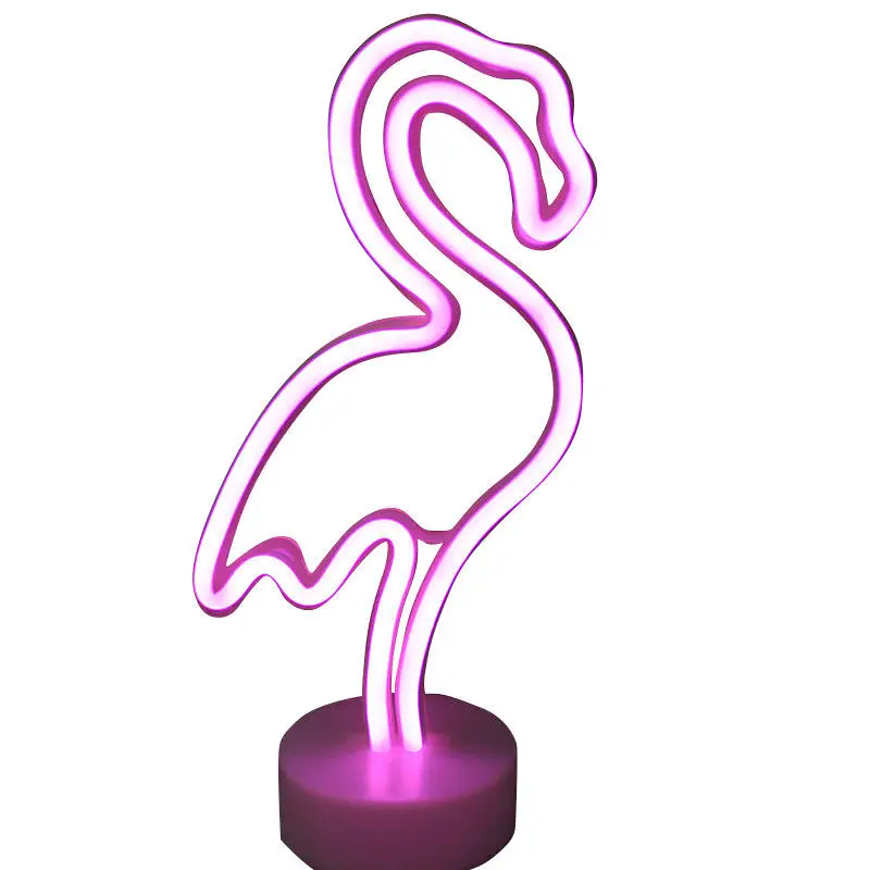 Flamingo Unicorn Neon Signs Holder Base Bedroom Decoration Usb Valentine Gifts LED Neon Light