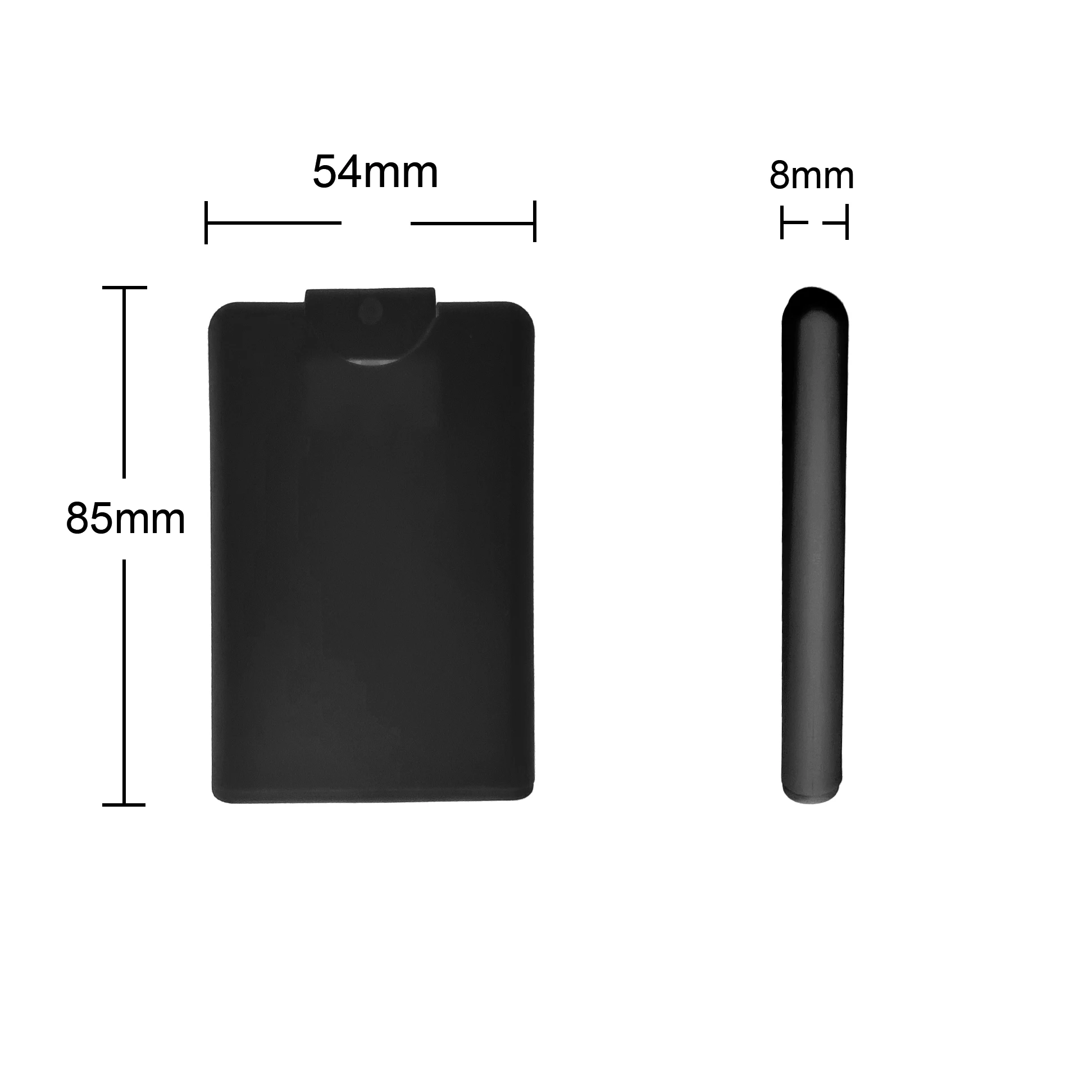 Plastic black 20Ml Refill Perfume Bottle Credit Card Atomizer Spray Bottle Bag Card Perfume Bottle for perfume