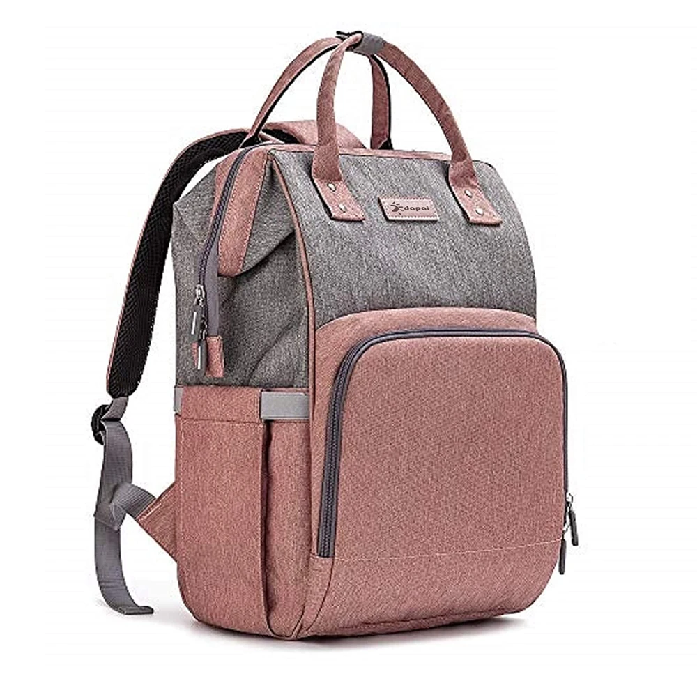 
Customized Baby Nappy Diaper bag for Mommy and Dad Maternity bag with USB Charging Port Stroller Straps with Thermal Pockets 