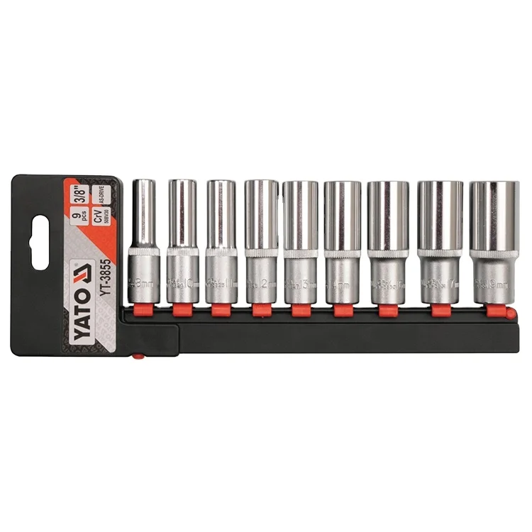 Наборы гнезд и инструментов 1/4, 3/8, 1/2, набор гнезд 3/8 дюйма, 9 шт.