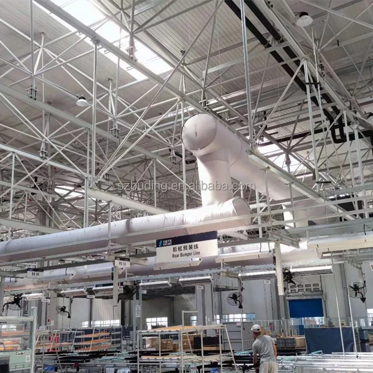 Промышленный Дизайн Тканевый воздуховод для HVAC внутренней вентиляции и наружных палаток использования в тренажерном зале