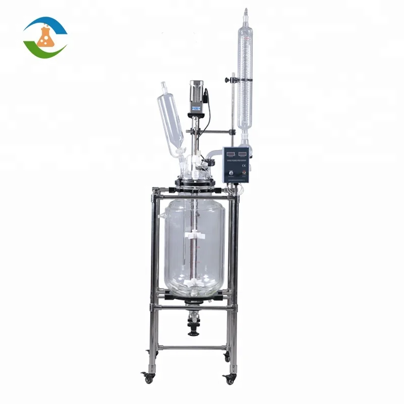 100l литр двойной слой измученный функция стеклянный реактор