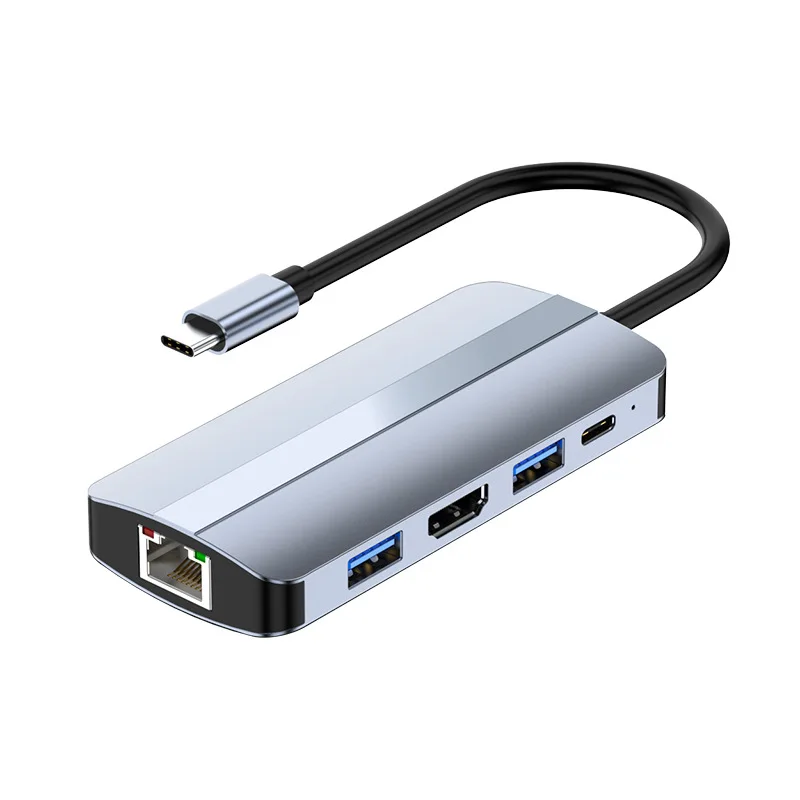 9-in-1 USB-C Docking Station USB Hub HDMI RJ45 100M VGA Pd Fast Charge 3.0 Supports Reception