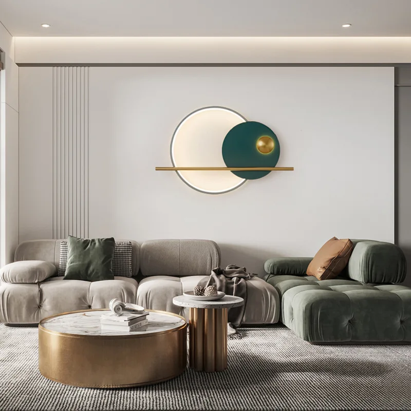 Nordic simple living room wall lamp background wall decoration mural light porch hallway bedroom personality creative modeling l