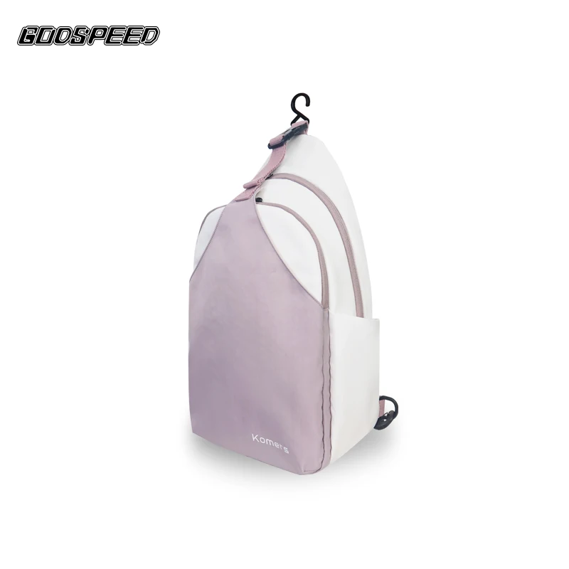 Tri-color crossbody fashion nylon bag for lady