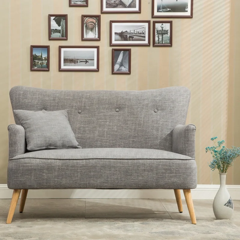 
Modern nordic style fabric upholstered camping home seat love seat sofa 