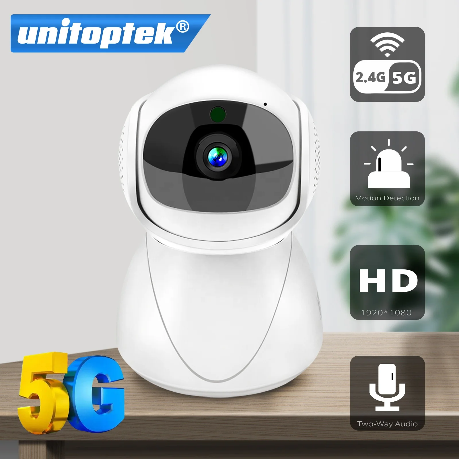 2023 New 5G WiFi HD 2MP IP Wireless CCTV Camera Security HD Digital Video Mini Wifi PTZ 2 Way Audio Camera