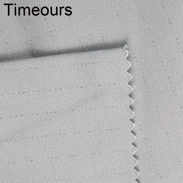 Grey antistatic property dyed 65% poly 25%cotton twill tc 65/35 workwear uniform garment fabric