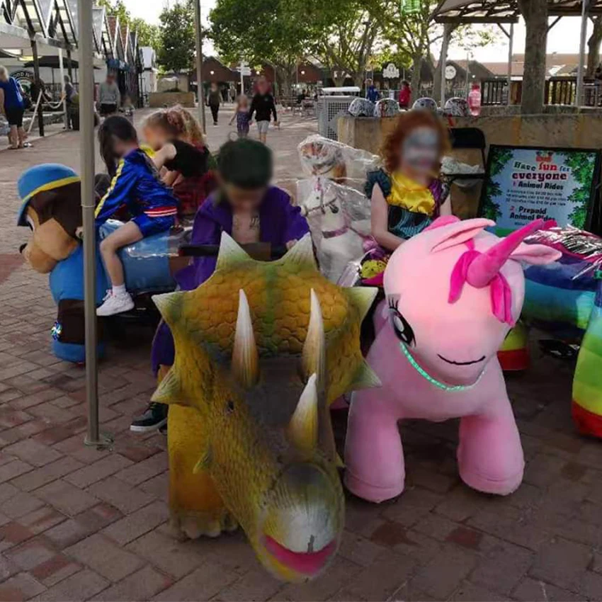 Kids Big Size Ride on Dinosaur Toy Soft Rubber Rideable Man Carrying Animal Gua Dino Electric Car Dinosaur Costume Support Minye
