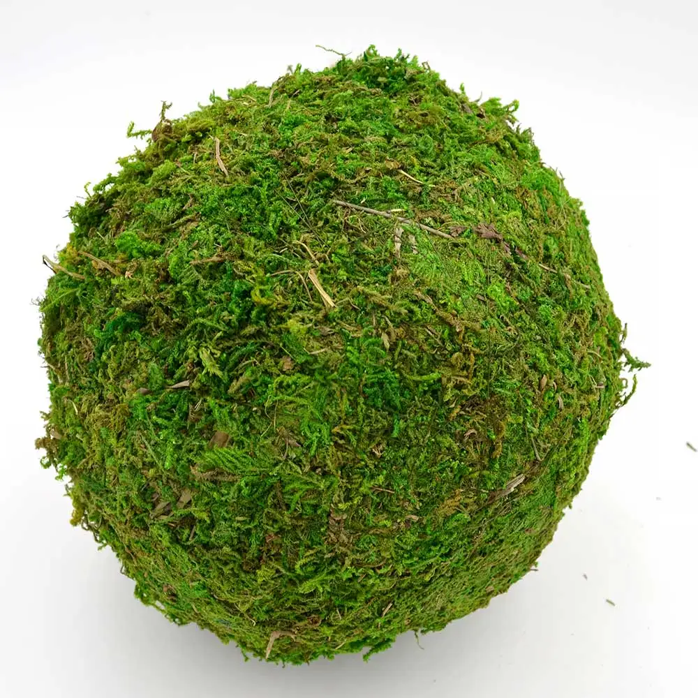 
Wholesales Resin Garden Green Moss Stone Spring Decoration ball Shape Garden Moss Rock Decor 
