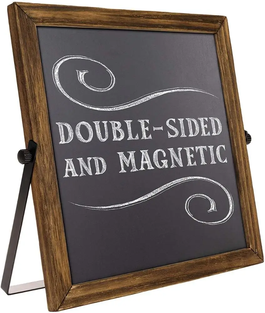 Rustic  Wooden Frame Chalkboard Sign with Adjustable Stand