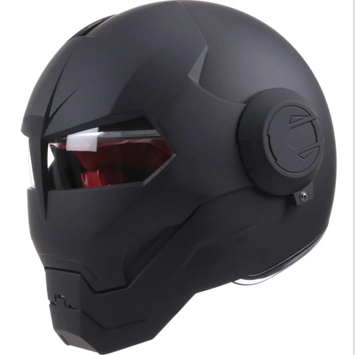 SLKE Cosplay Full Face Helmets Can Open Face Motorcycle Motorbike Riding Ironman Iron Man Helmet