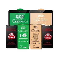 Phone Screen Protector Glass Matte Ceramic Film Full Coverage 9D Anti-Shock Fingerprint Unlock Compatible For Samsung All Models