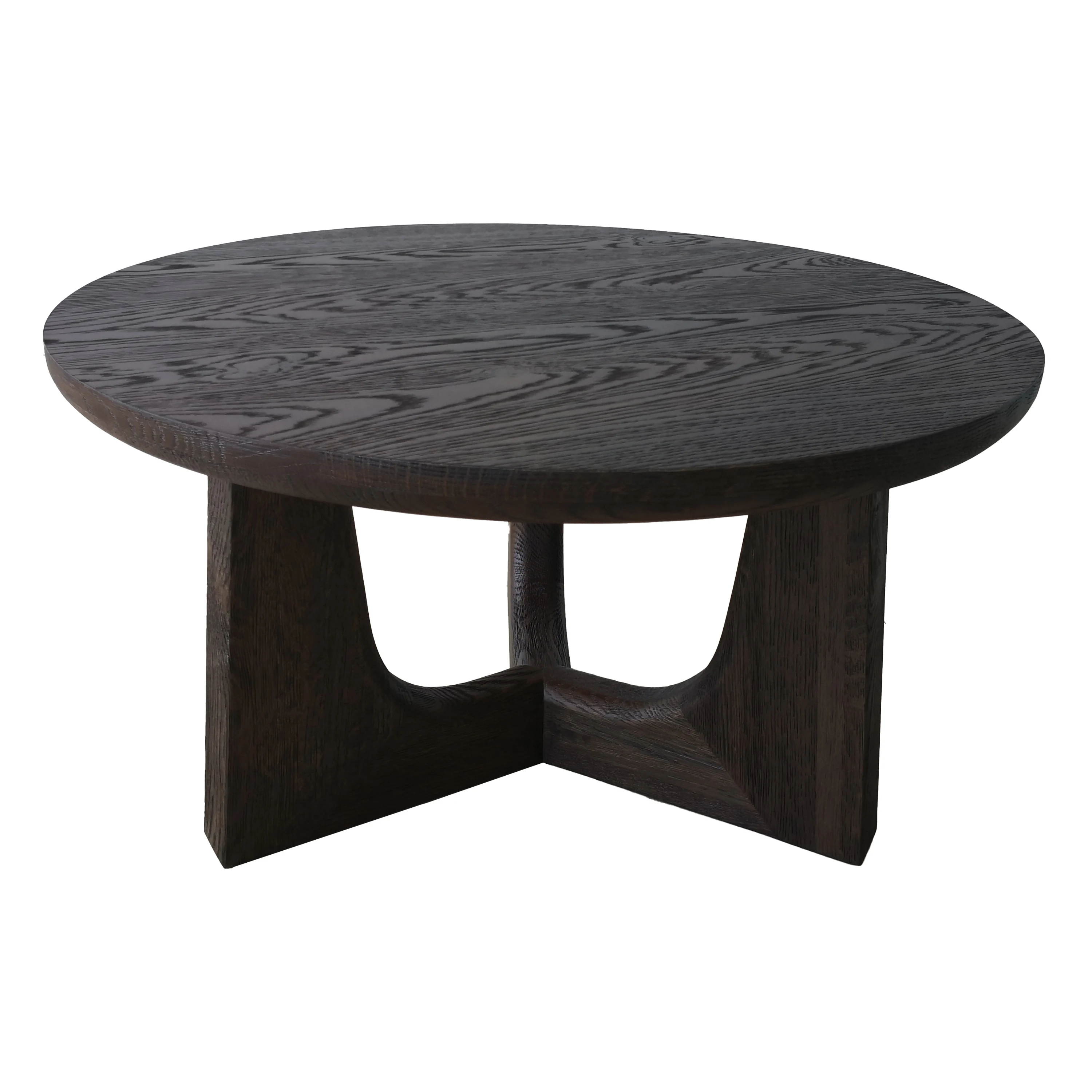 Modern American Style Living Room Furniture Modern Center Wooden Coffee Table Round Solid Wood Oak Coffee Table