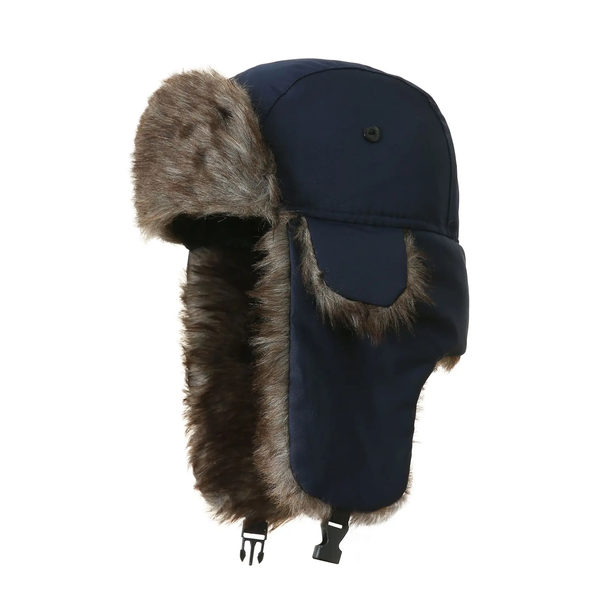 Winter Warm Cotton Pilot Hat Waterproof Terylene Ear Protection with Wind and Cold Digital Printed Lei Feng Tower Velvet Hat