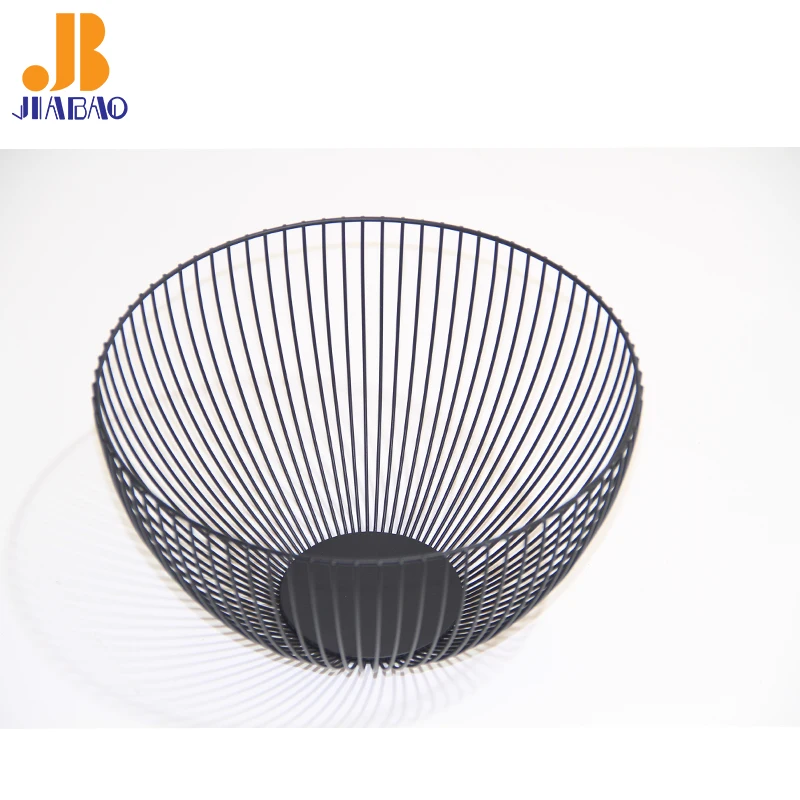 JB New Design Home Iron Fruit Basket Round Iron Metal Fruit Basket