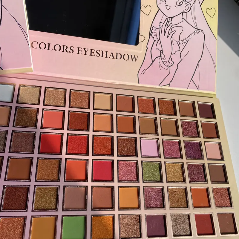 Hot Sale 67 Colors Pink Eyeshadow Palette Private Label High Pigment Eyeshadow Palette Makeup With Mirror