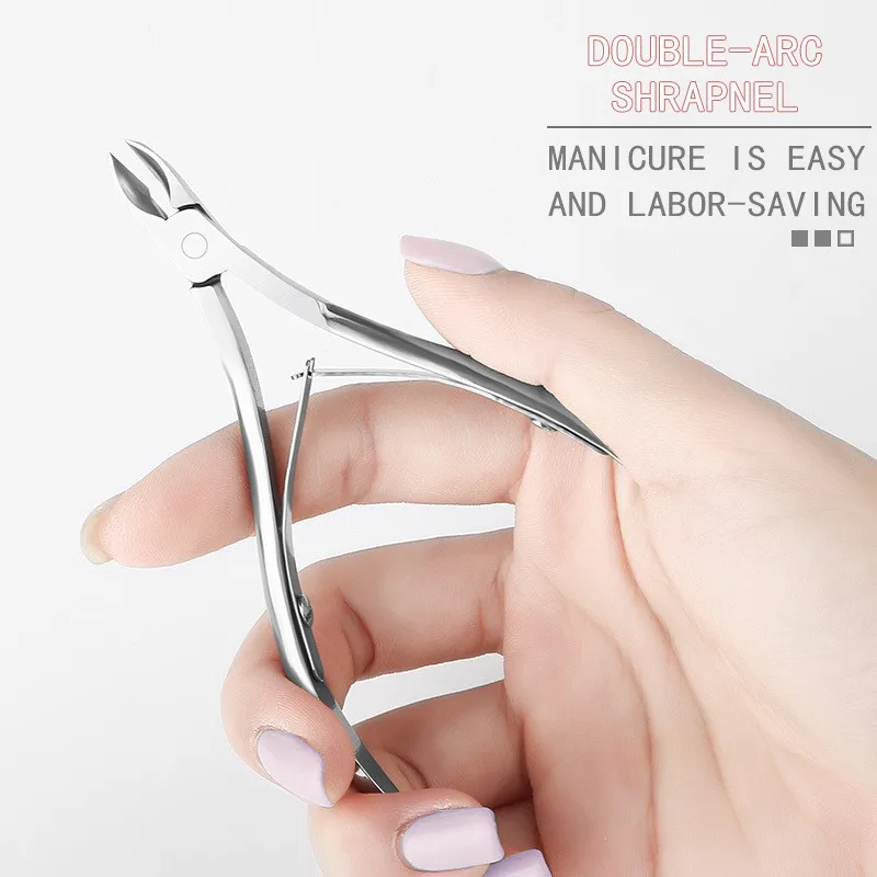 Professional Stainless Steel Cuticle Nipper Remover Scissors Finger Care Manicure Nail Clipper