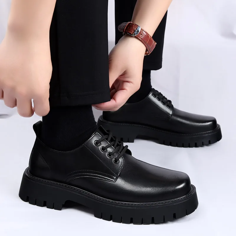 2023 New Arrival Casual Man Leather Loafers Shoes Italian Men Dress Formal Genuine Office Leather Shoes