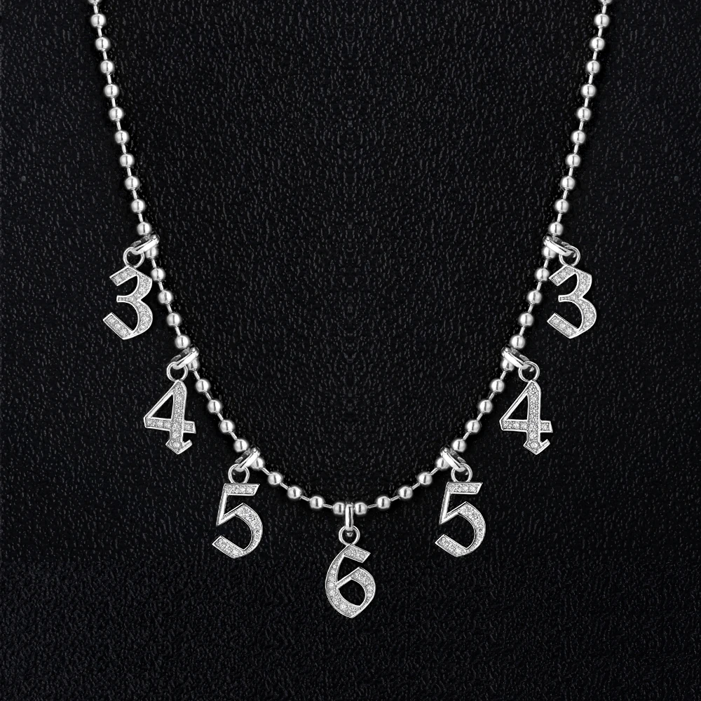 KRKC Fashion Dainty Silver Plated Personalized Initial Letter Name Pendant Jewelry Chain Choker Necklace with Charms