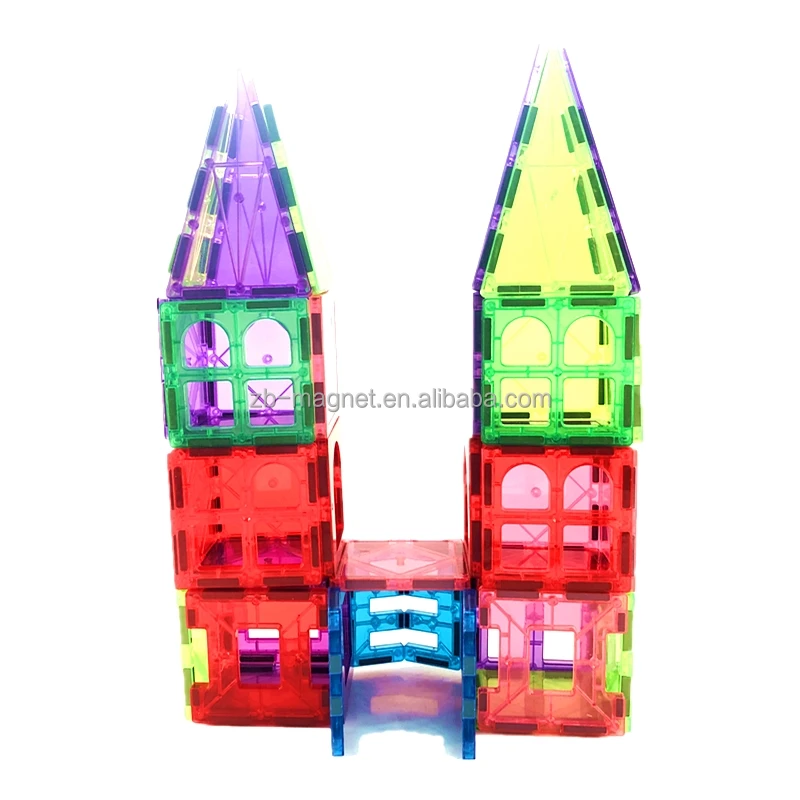 Factory Direct Sales Large Plastic Game Colorful Magnetic Blocks Set Educational Building Blocks Toys