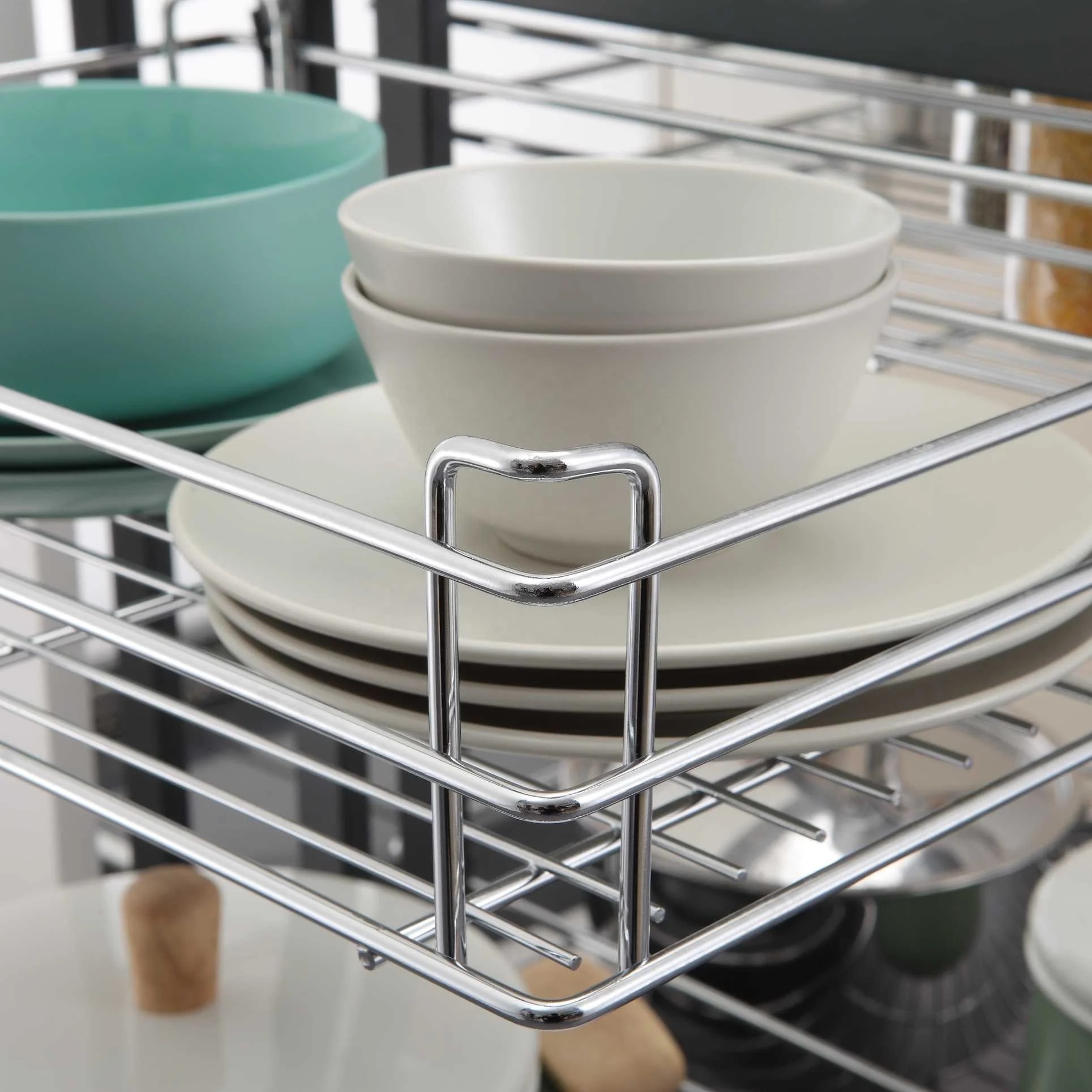 2021 Hot sale saft close kitchen magic corner cabinets pull-out wire basket