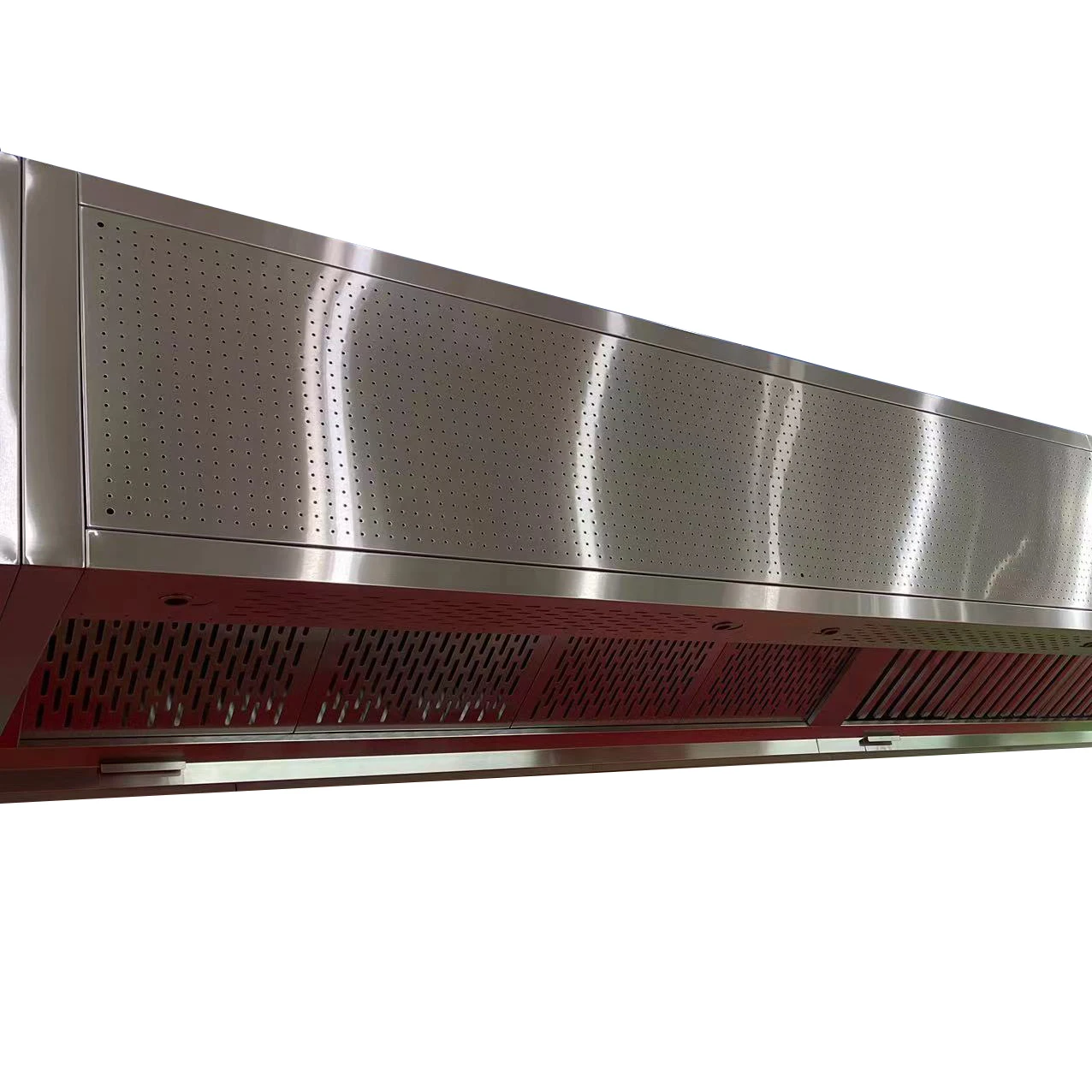 Commercial Stainless Steel Cooker Smoke Exhaust with light With fresh air system Island-Style extractor Range Hood