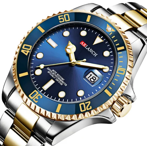 Часы ведущей марки, уличные роскошные известные дизайнерские мужские часы saat, зеленые складные наручные часы с пряжкой и логотипом на заказ