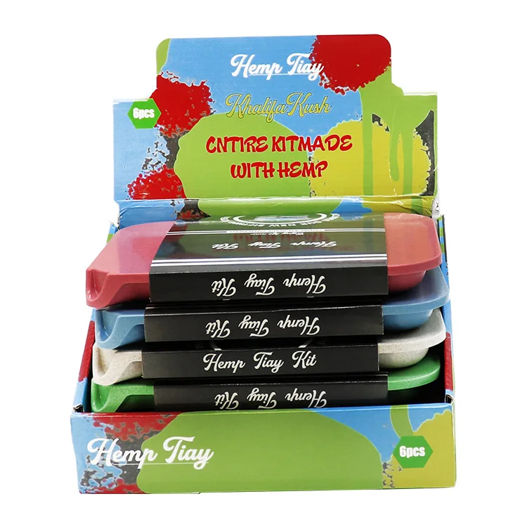 Custom Biodegradable Tobacco Rolling Tray Herb Rolling Plates With Lid