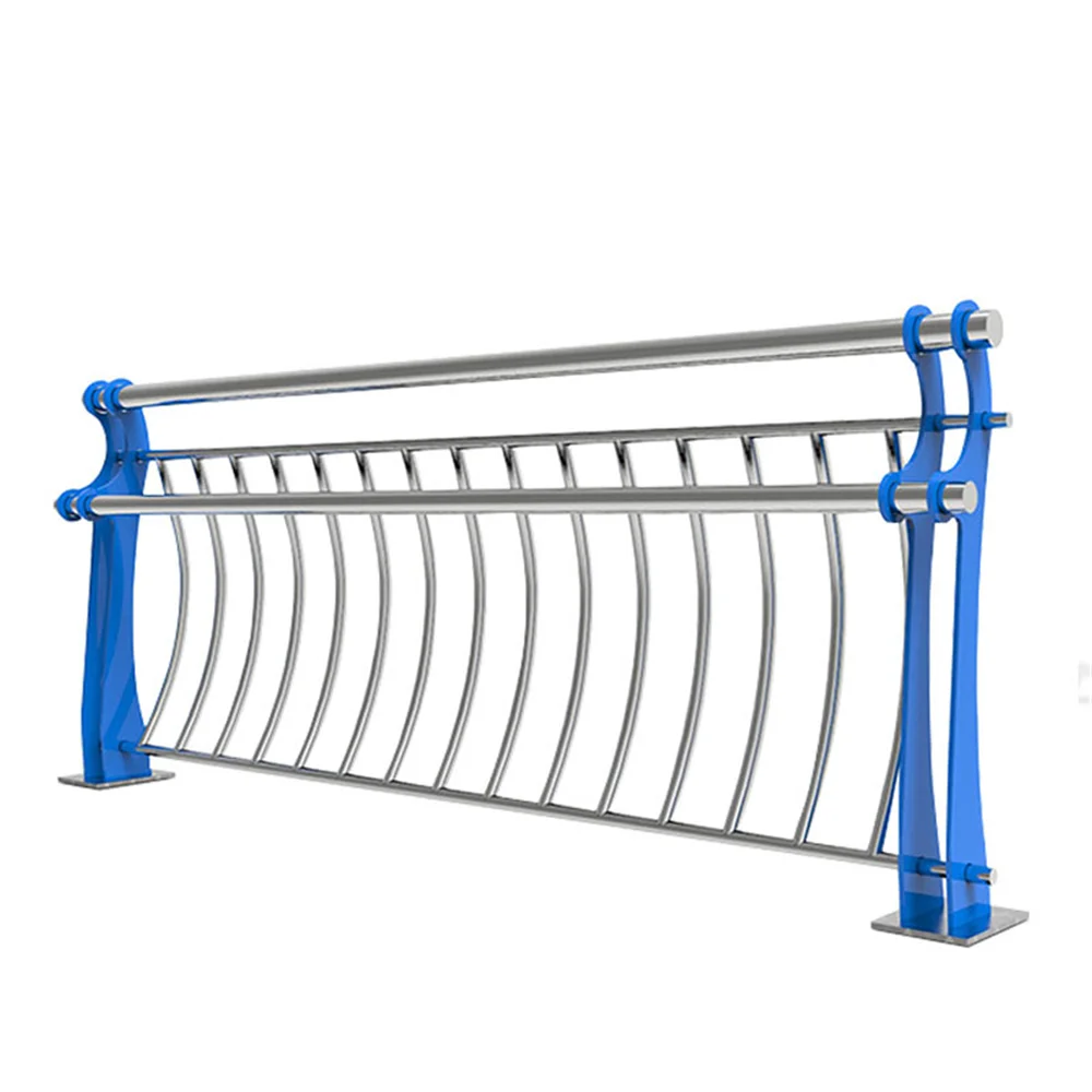 China safety stainless steel material handrail Balustrade balcony W beam galvanized steel hand highway road bridge guard rail