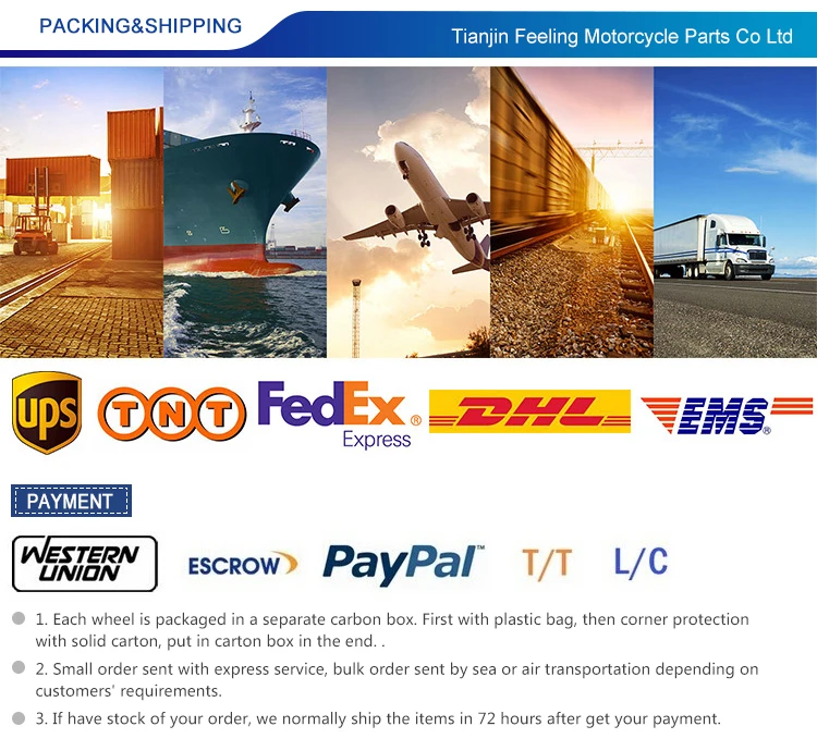 3.5*17 inch front wheel 4.25*17 inch rear wheel