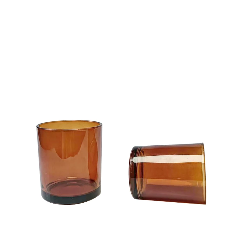 Wholesale customized luxury empty glass jars container for candles with wooden lid