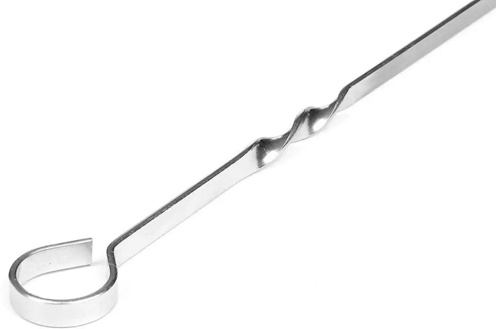 6 PCS Stainless Steel Flat Shish Kebab BBQ Skewers