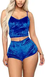 2022 Summer Women Sexy Underwear Velvet Sleepwear Casual Loungewear Nightwear Women Sleepwear Pajamas