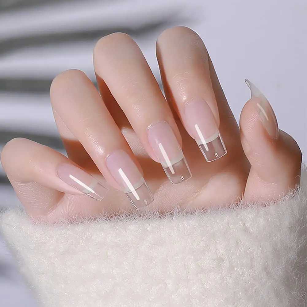 Press On Nails Protect Nails Resilient ABS Material Without Glue Wholesale 100pcs/Box Flexible Fake Nails Supplier